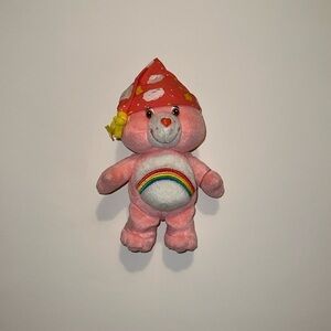 Care Bears Bedtime Bear Cheer Bear 8” Plush Pink Nightcap/Rainbow